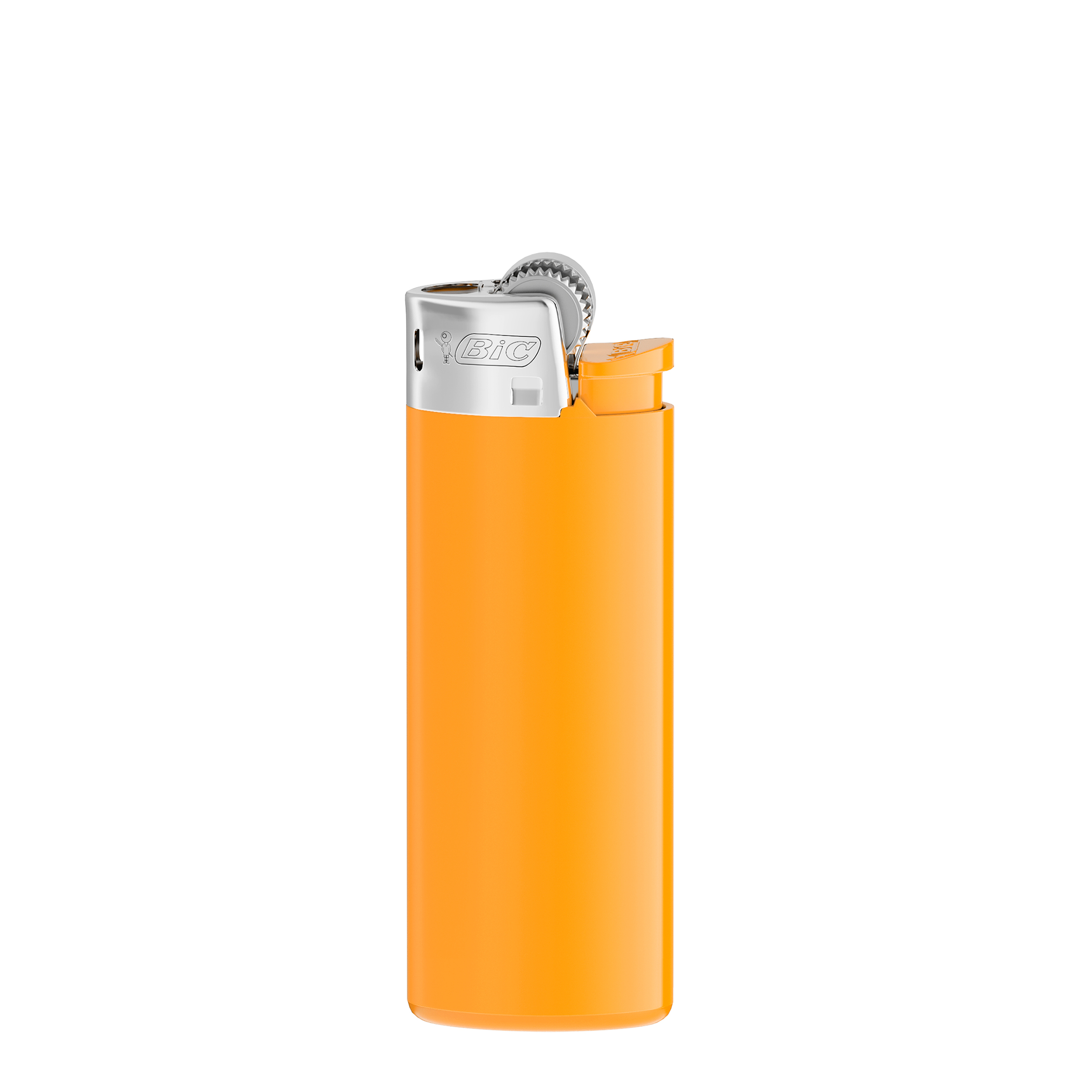 Briquet personnalisé BIC® J25 Standard Briquet + Bas + Bouton orange